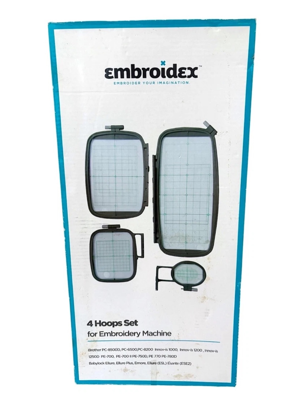 Embroidex Set of 4 Hoops for Brother Embroidery Machine PE700 PE750D Babylock